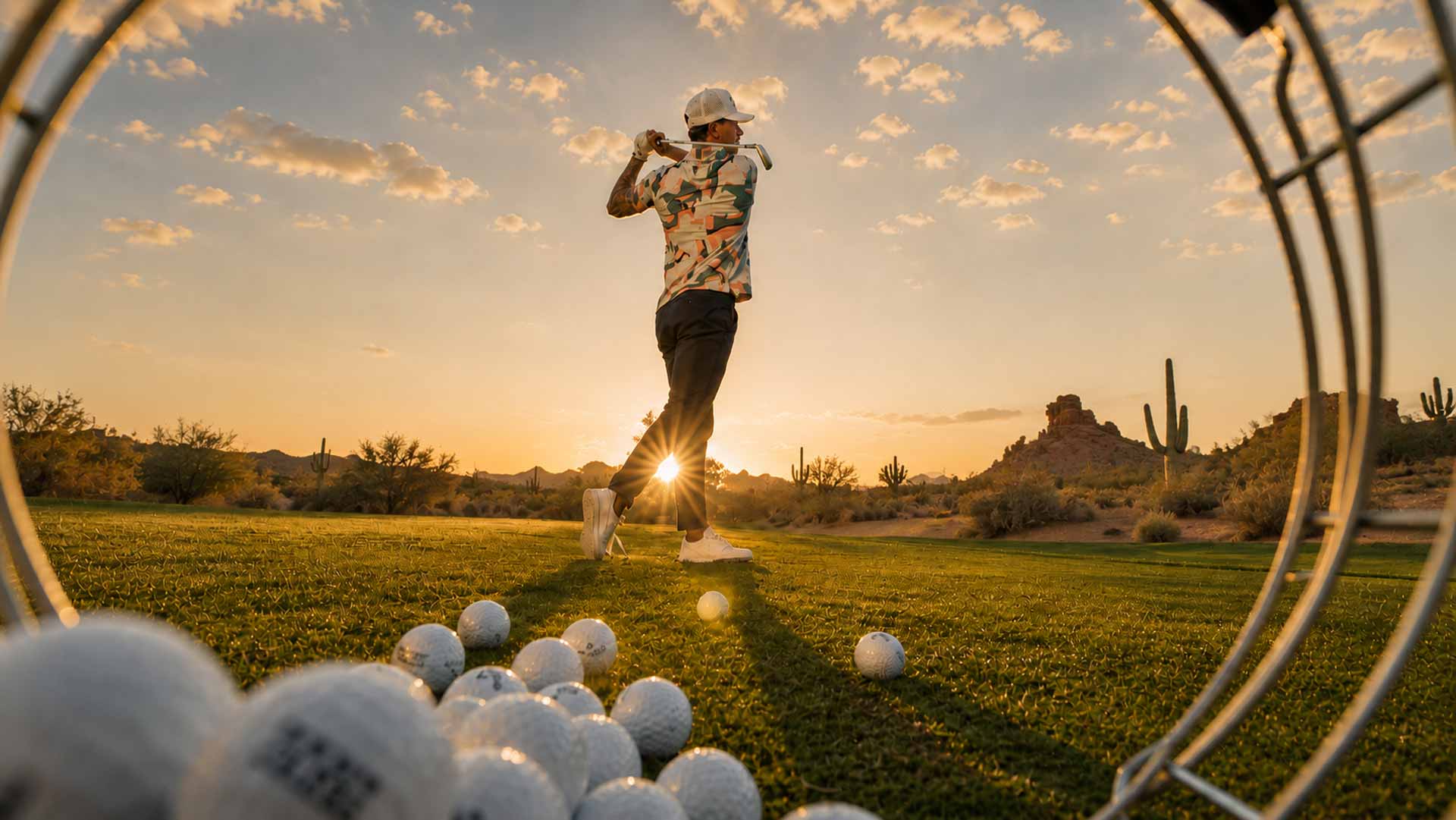 Man golfing at Troon North Golf Course in Scottsdale